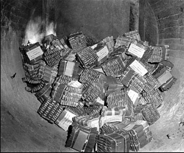Incinerator once used at the Federal Reserve Bank of Philadelphia