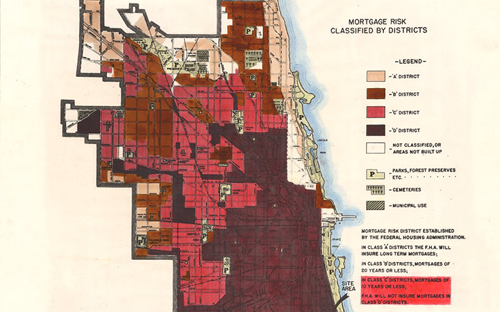 Chicago Housing Authority's 1938 copy of the Federal Housing Administration's Neighborhood Ratings of Chicago, IL