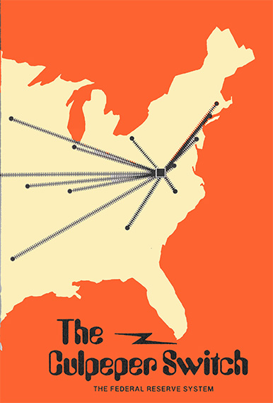 cover of the pamphlet The Culpeper Switch, showing a network across a map of the eastern US