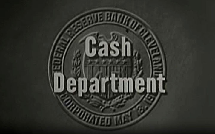 Still image from "A Day at Federal Reserve Bank of Cleveland," an informational film produced in 1950