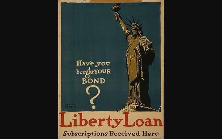 <p>Liberty Loan poster, 1917 (Image courtesy of the Federal Reserve Bank of Cleveland Archives)<br></p>